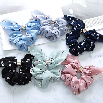 Bow Knot Silk Hair Scrunchies